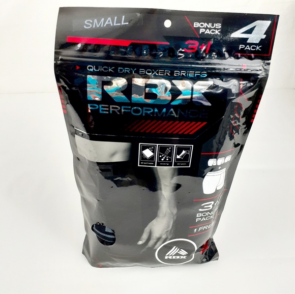 RBX Underwear & Socks Rbx Mens Quick Dry Performance Boxer Briefs 3